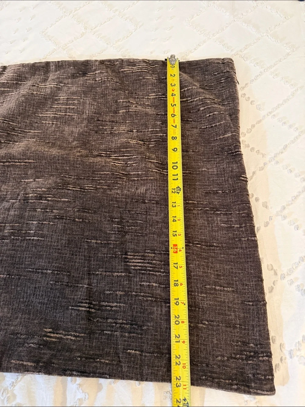 Dark Charcoal Brown Decorative Throw Pillow Covers - Set of 2 nwot